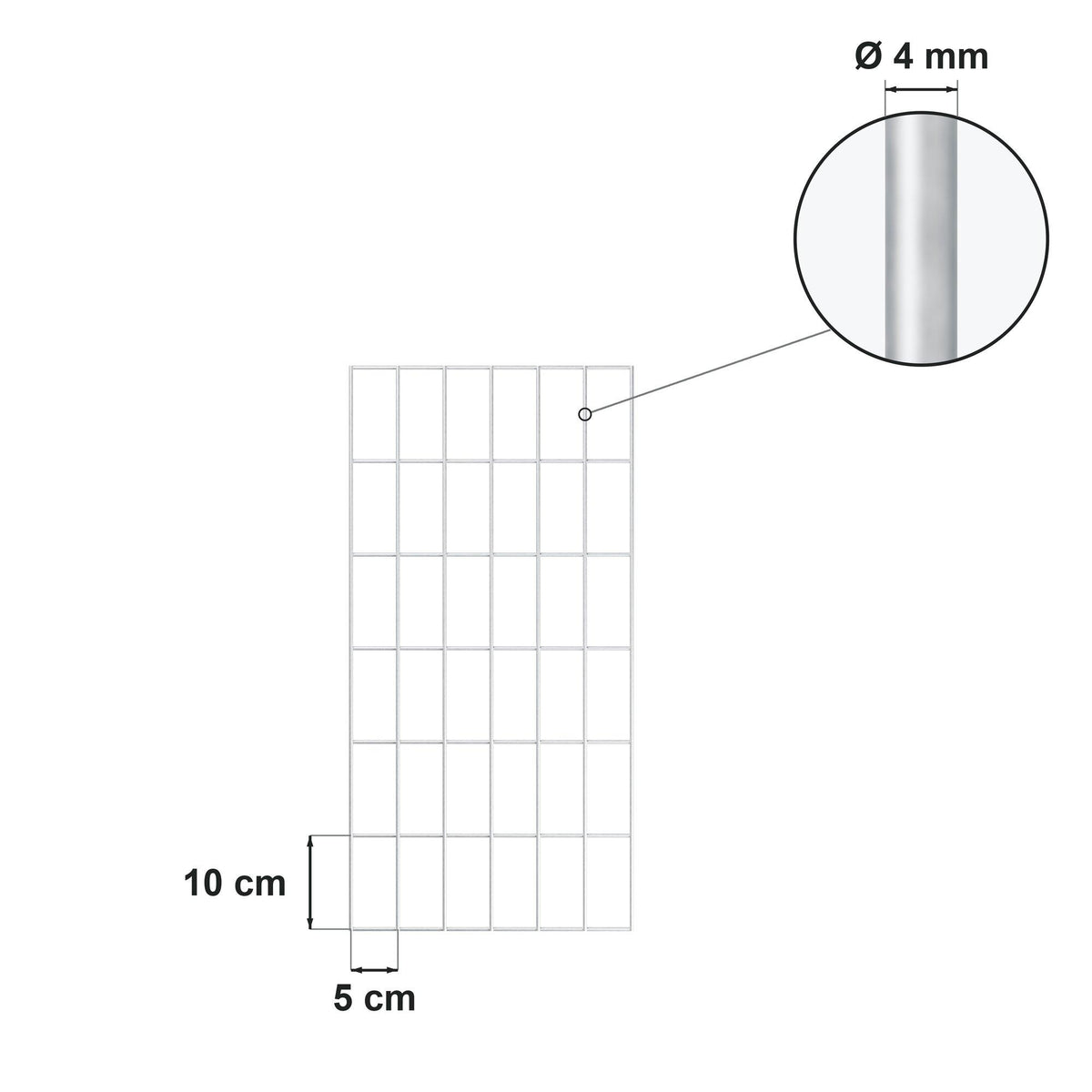 Gabbione 200 cm x 100 cm x 30 cm (L x H x P), maglia 5 cm x 10 cm, spirale