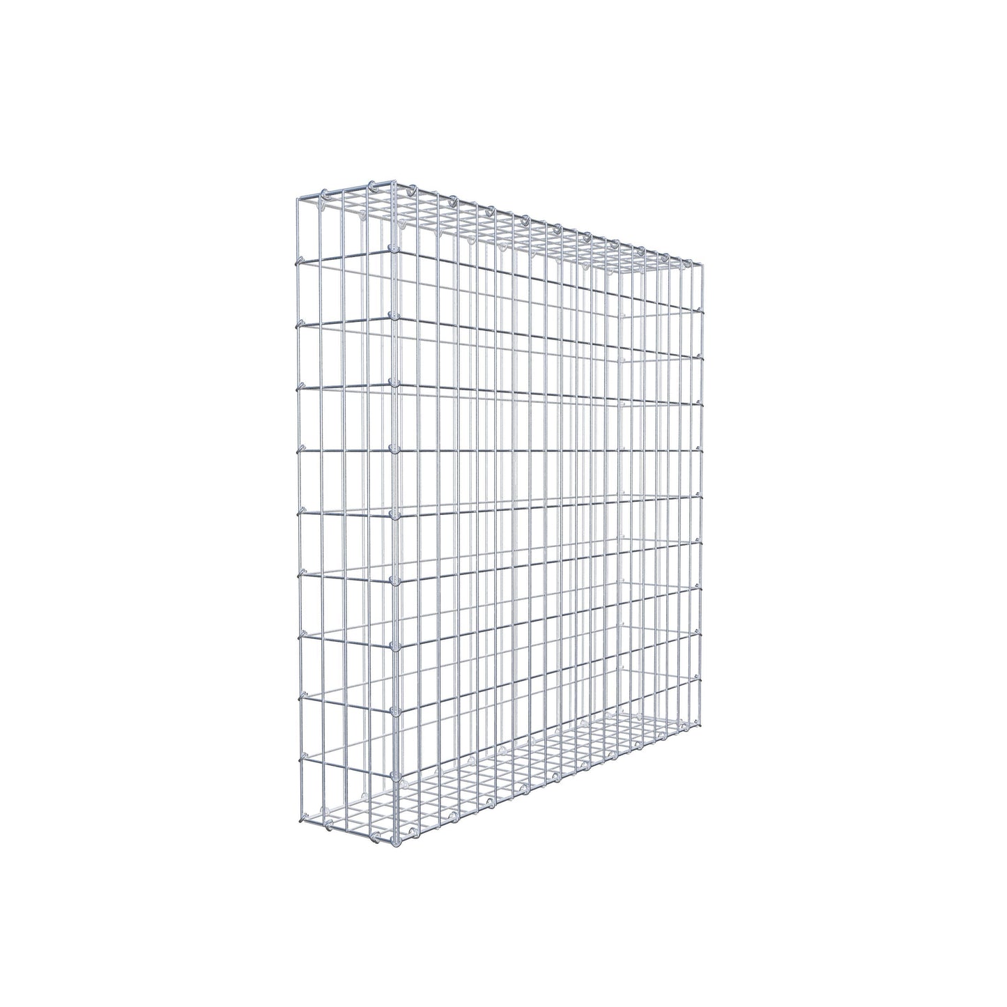 Gavión 100 cm x 100 cm x 20 cm (L x A x P), luz de malla 5 cm x 10 cm, anillo en C