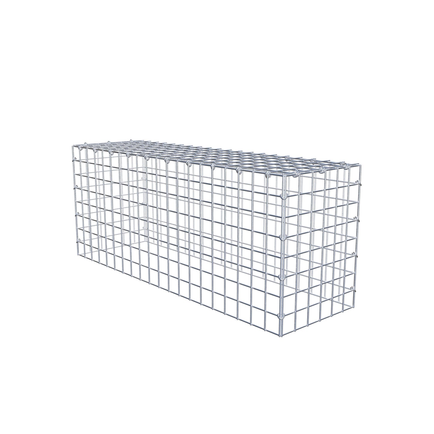 Gavión complementario de tipo 3 100 cm x 40 cm x 30 cm (largo x alto x fondo), malla 5 cm x 5 cm, anillo en C