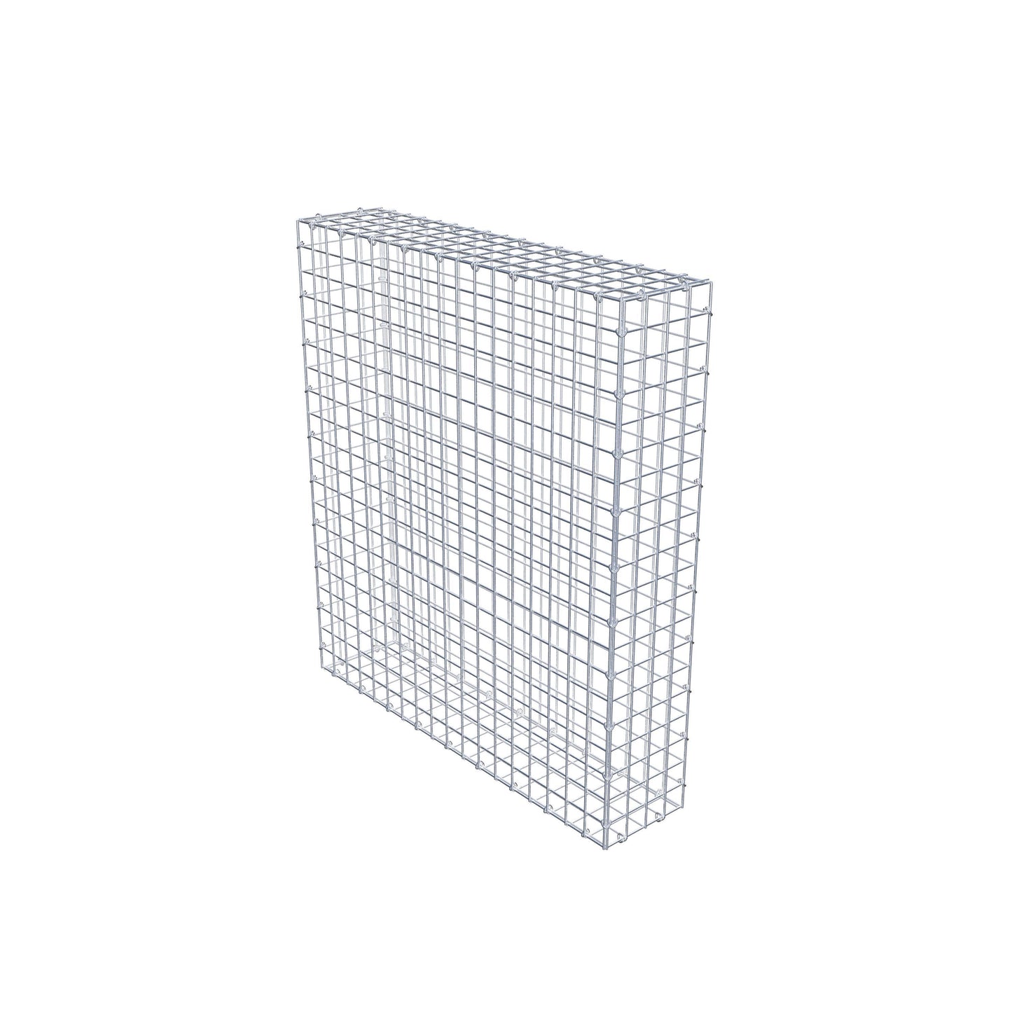 Gavión 100 cm x 90 cm x 20 cm (L x A x P), luz de malla 5 cm x 5 cm, anillo en C