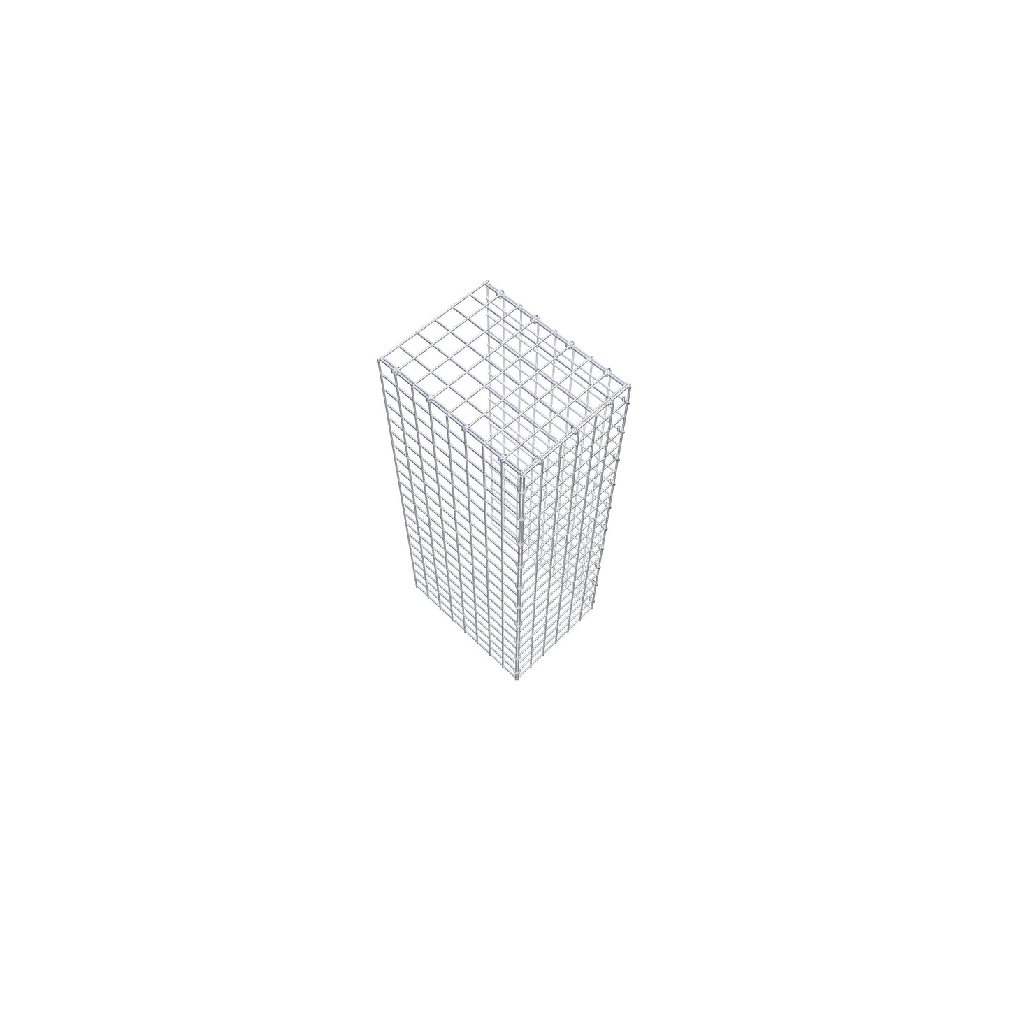 Gavión complementario de tipo 4 100 cm x 40 cm x 30 cm (largo x alto x fondo), malla 5 cm x 5 cm, anillo en C