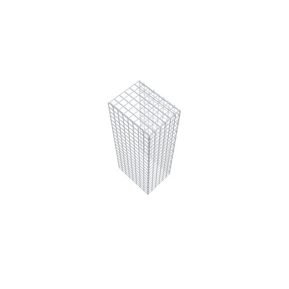 Gavión complementario de tipo 4 100 cm x 40 cm x 30 cm (largo x alto x fondo), malla 5 cm x 5 cm, anillo en C