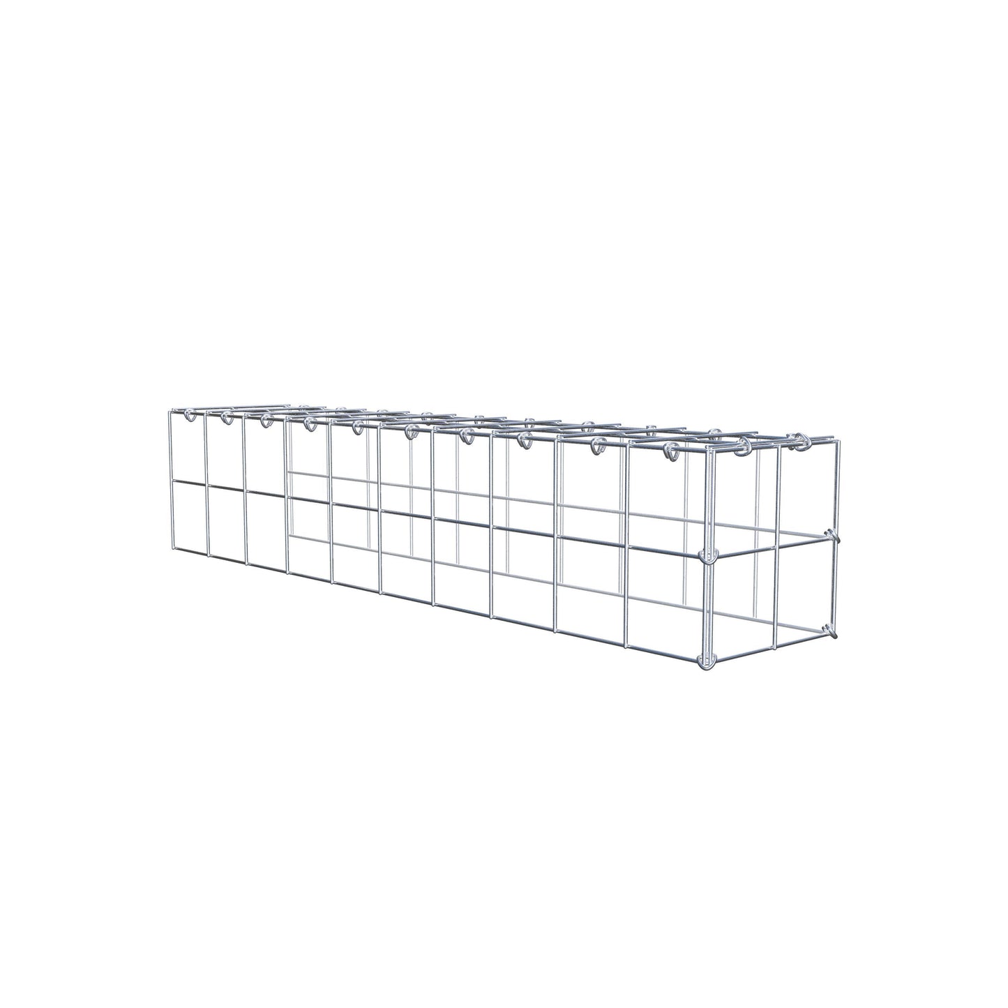 Type 4 oplegkorf 100 cm x 20 cm x 20 cm (L x H x D), maaswijdte 10 cm x 10 cm, C-ring