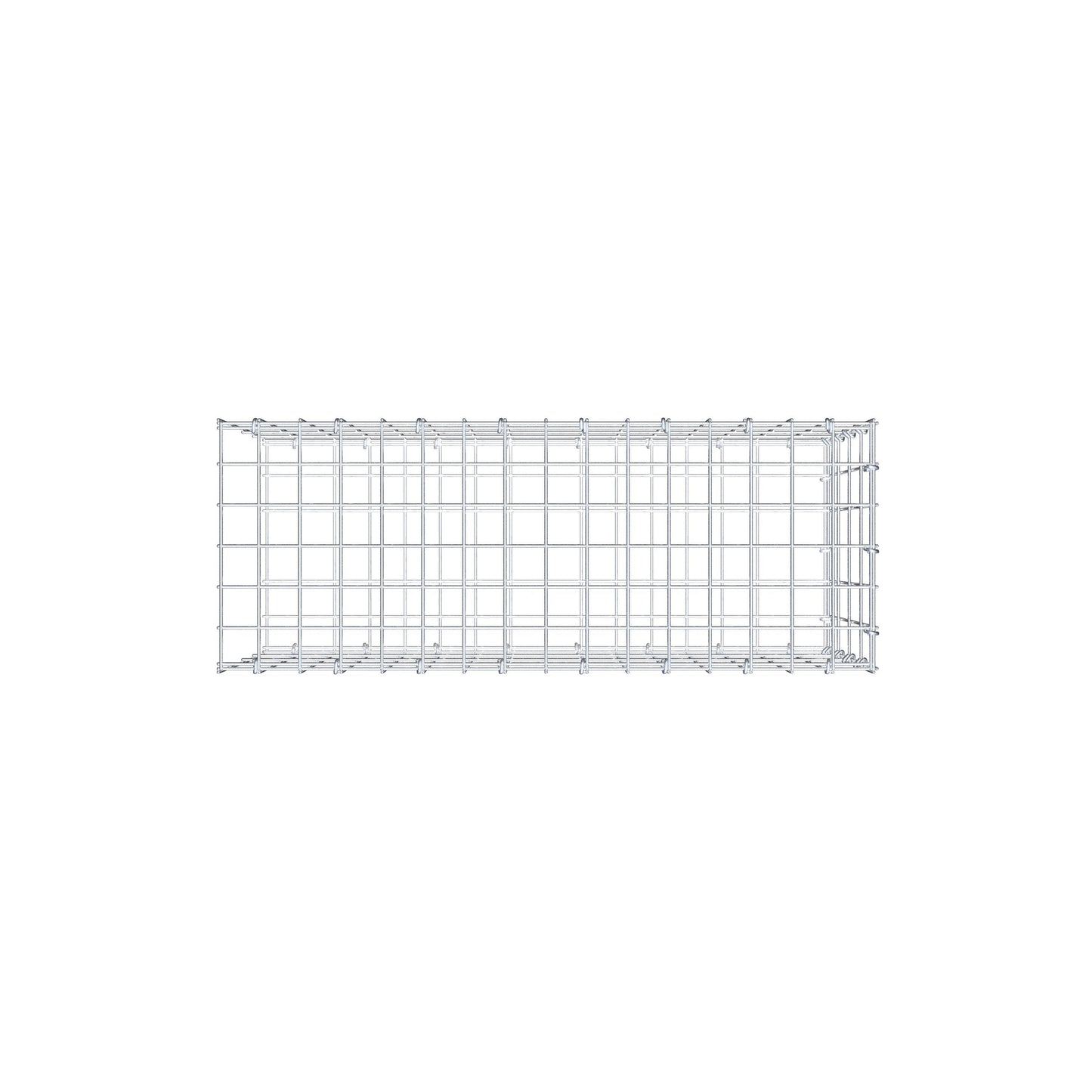 Fourche rapportée type 2 80 cm x 40 cm x 30 cm, mailles 5 cm x 10 cm, anneau en C