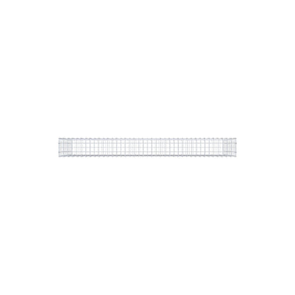 Gabion 200 cm x 100 cm x 20 cm (L x H x P), mailles 5 cm x 10 cm, anneau en C