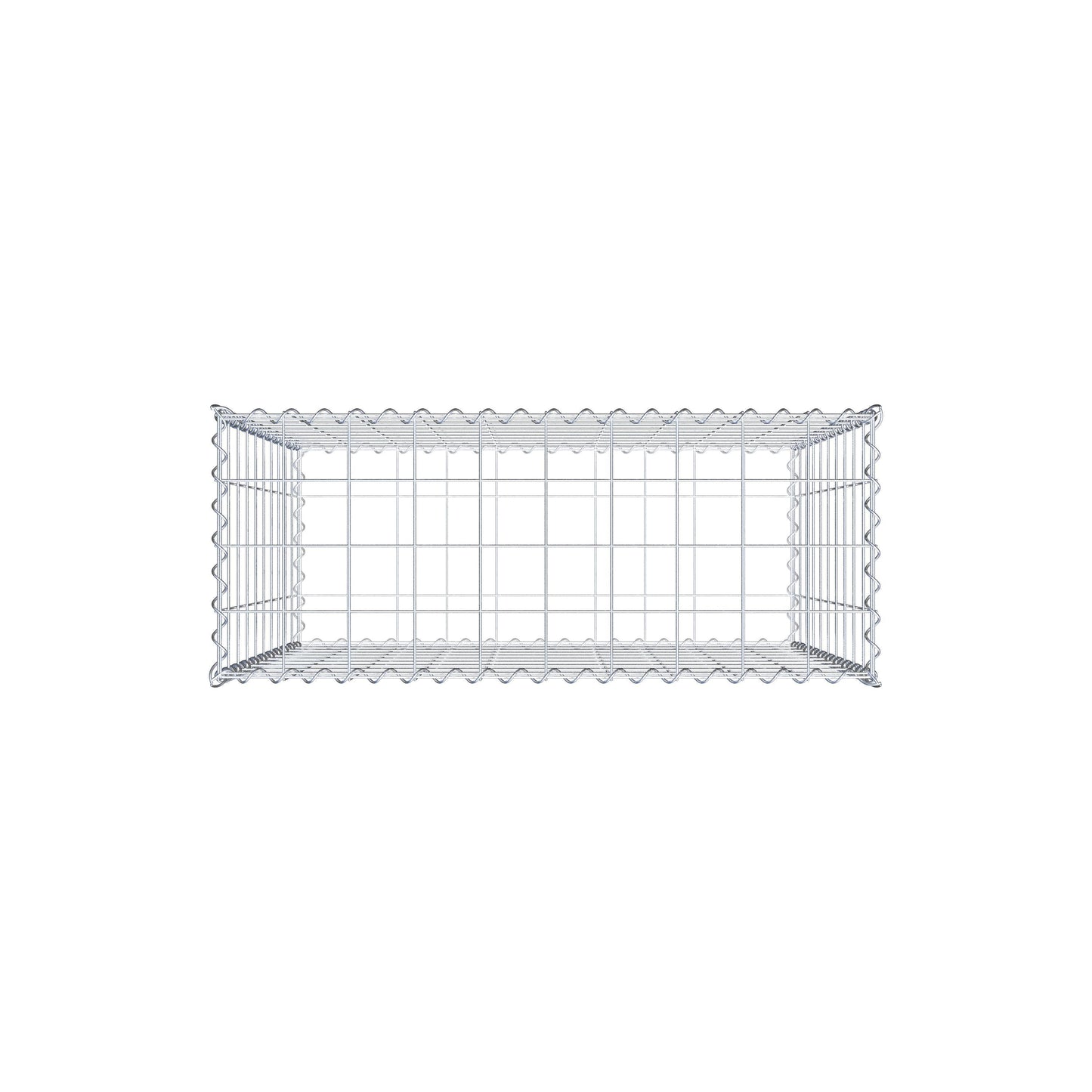 Gabion 100 cm x 100 cm x 40 cm (L x H x D), maskestørrelse 10 cm x 10 cm, spiral