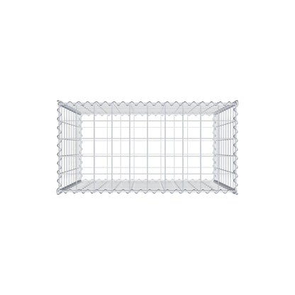 Juego de 2 gaviones de 100 cm x 100 cm x 50 cm (largo x alto x fondo), malla de 10 x 10 cm, en espiral