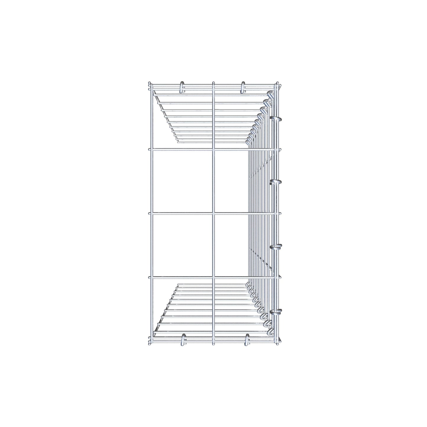 Pila adicional tipo 4 100 cm x 20 cm x 40 cm (L x A x P), malla 10 cm x 10 cm, anillo en C