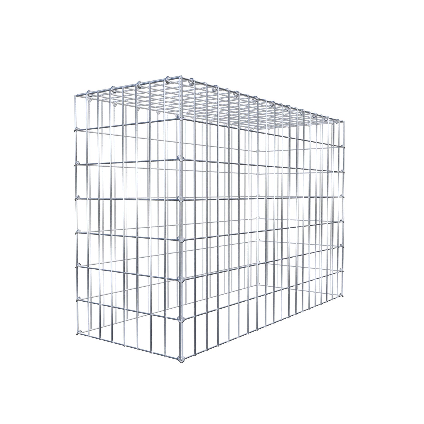 Gavión complementario de tipo 3 100 cm x 70 cm x 40 cm (largo x alto x fondo), malla 5 cm x 10 cm, anillo en C