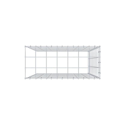 Mounted gabion type 4 100 cm x 70 cm x 30 cm (L x H x D), mesh size 10 cm x 10 cm, C-ring