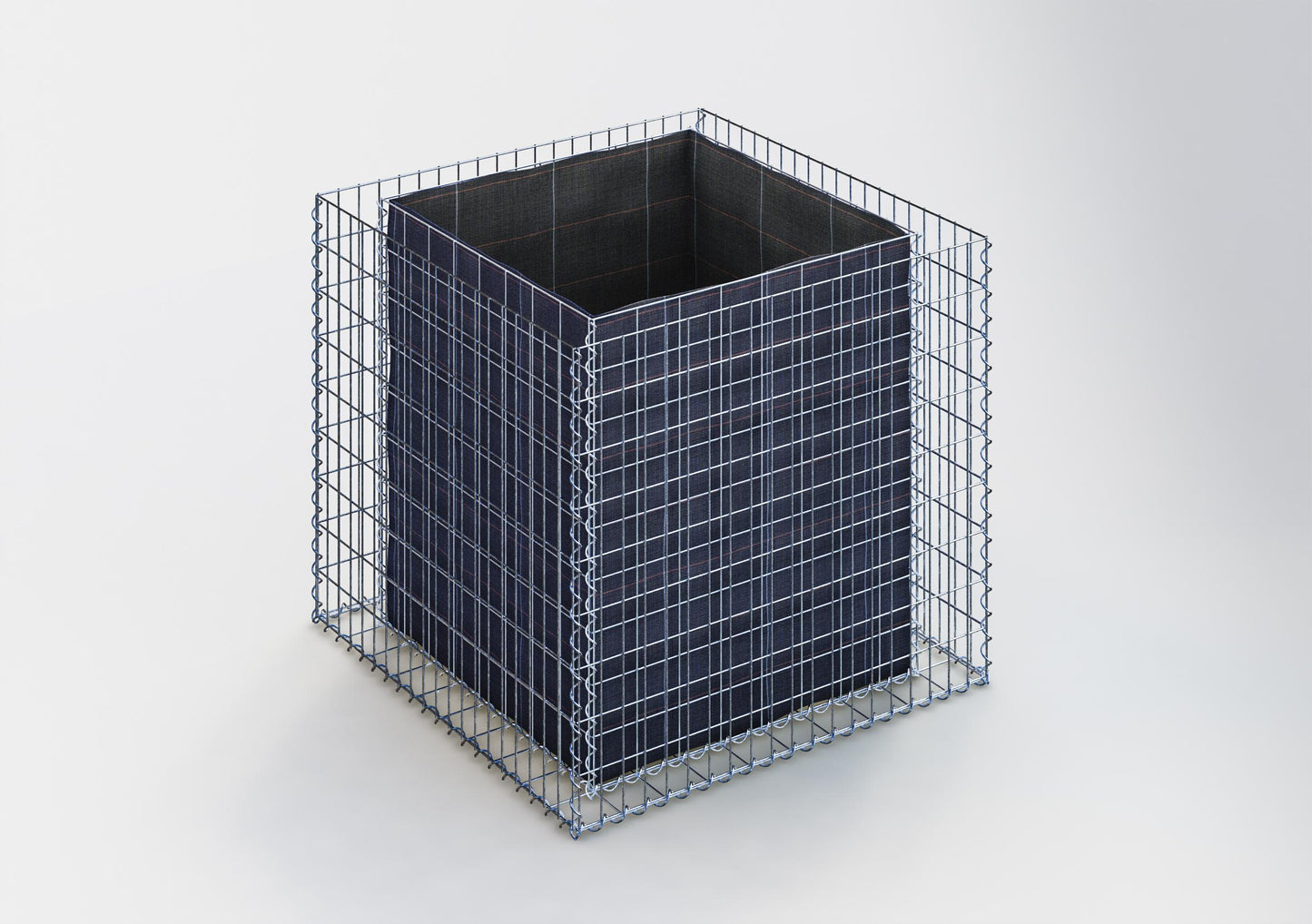 Højbed firkantet 100 cm x 90 cm x 100 cm (L x H x D), maskestørrelse 5 x 10 cm, vægtykkelse 10 cm