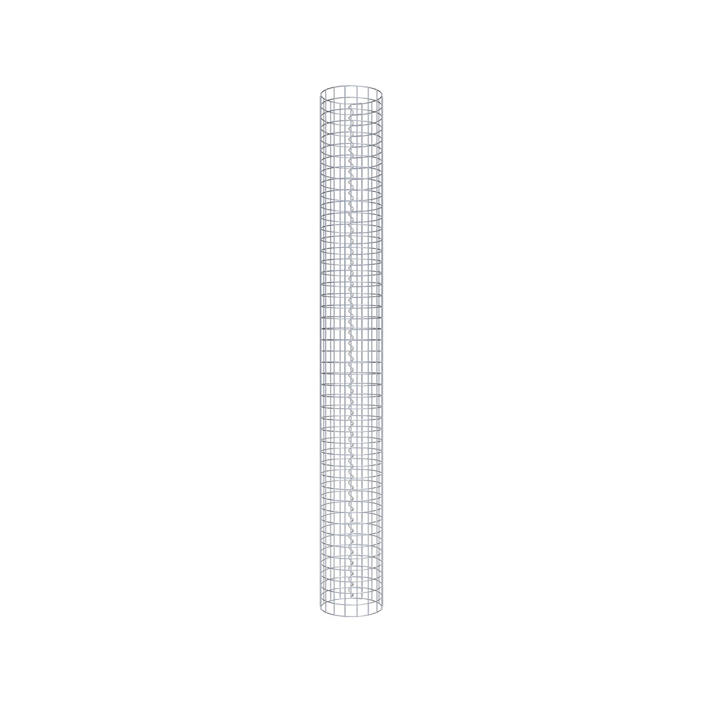 Columna de gaviones redonda 27 cm de diámetro, 230 cm de altura, malla 5 cm x 5 cm