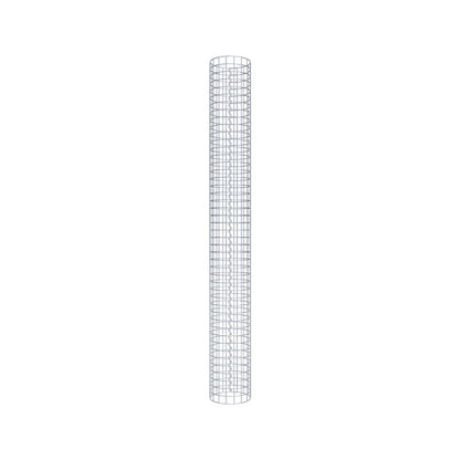 Columna de gaviones redonda 27 cm de diámetro, 230 cm de altura, malla 5 cm x 5 cm