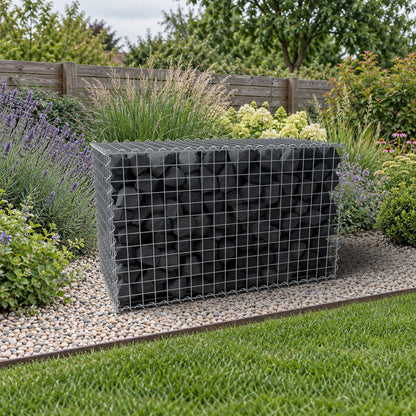 Gabion 100 cm x 60 cm x 50 cm (L x H x D), mesh size 5 cm x 5 cm, spiral
