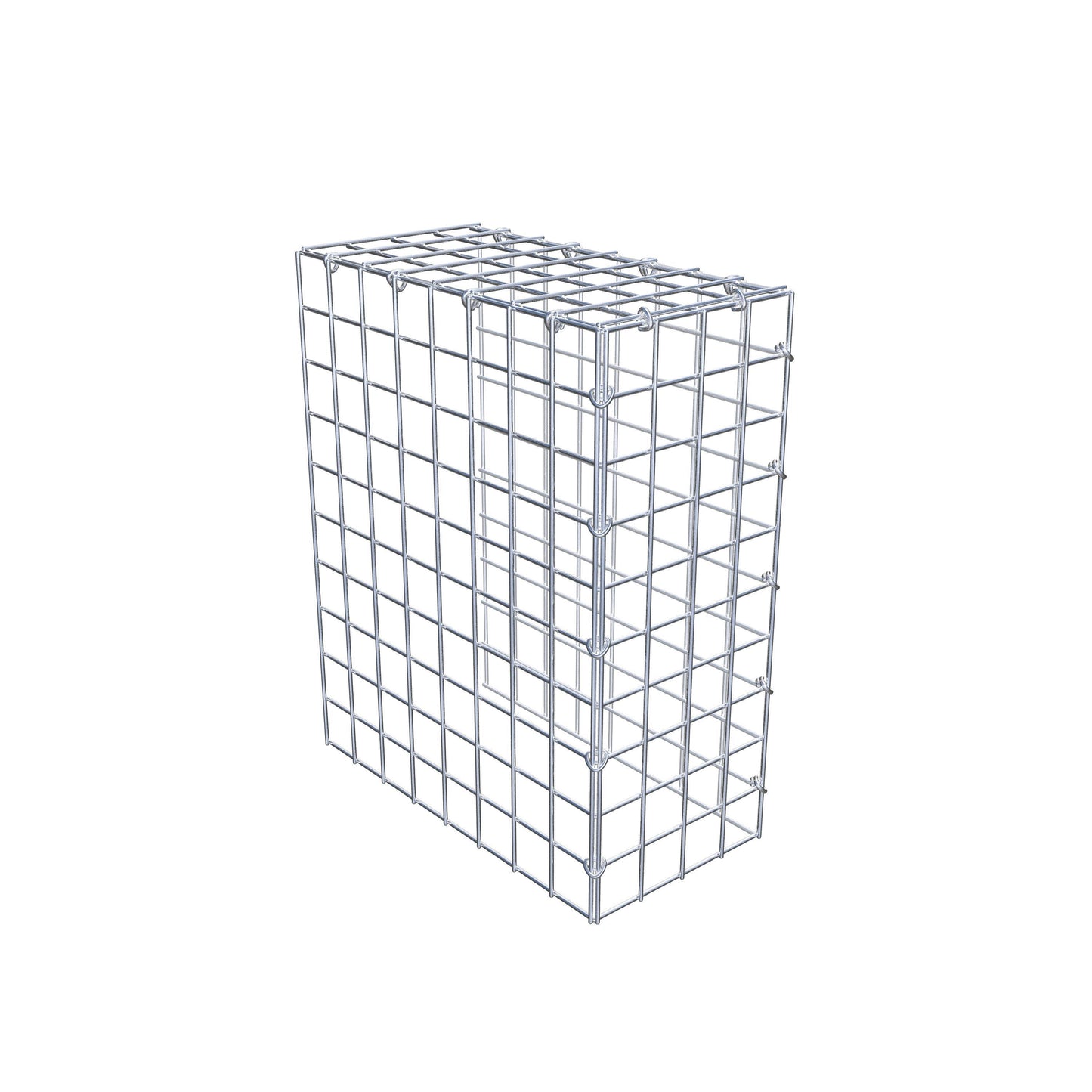 Monteret gabion type 4 50 cm x 40 cm x 20 cm (L x H x D), maskestørrelse 5 cm x 5 cm, C-ring