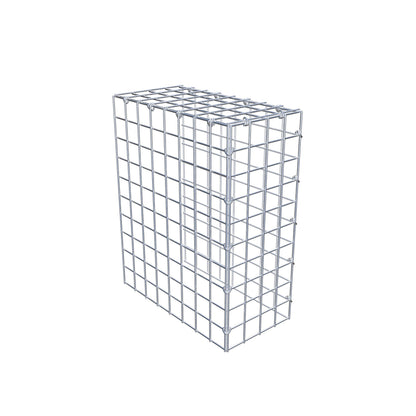 Monteret gabion type 4 50 cm x 40 cm x 20 cm (L x H x D), maskestørrelse 5 cm x 5 cm, C-ring