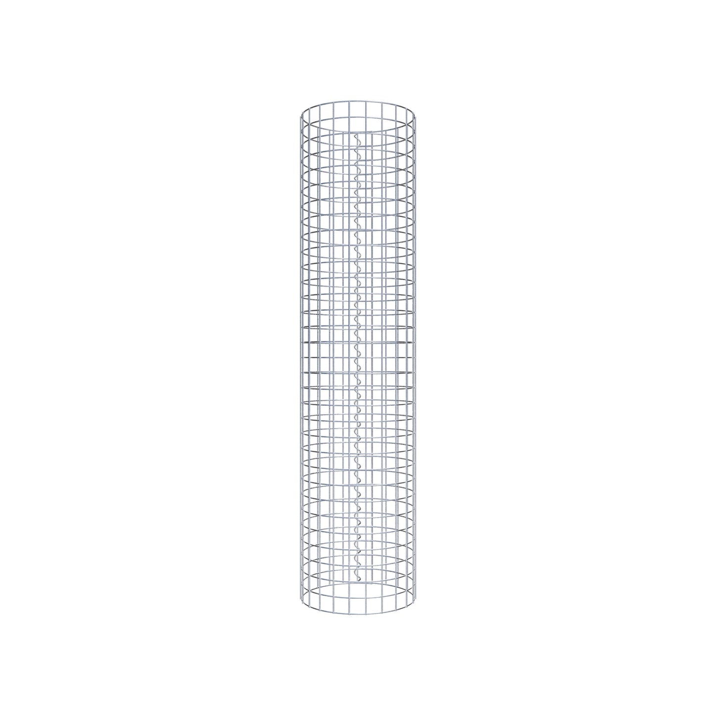 Columna de gaviones redonda 37 cm de diámetro, 160 cm de altura, malla 5 cm x 5 cm