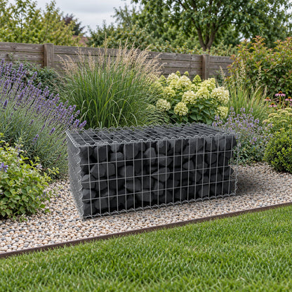 Gabione 100 cm x 40 cm x 50 cm (L x H x T), Maschenweite 5 cm x 10 cm, Spirale