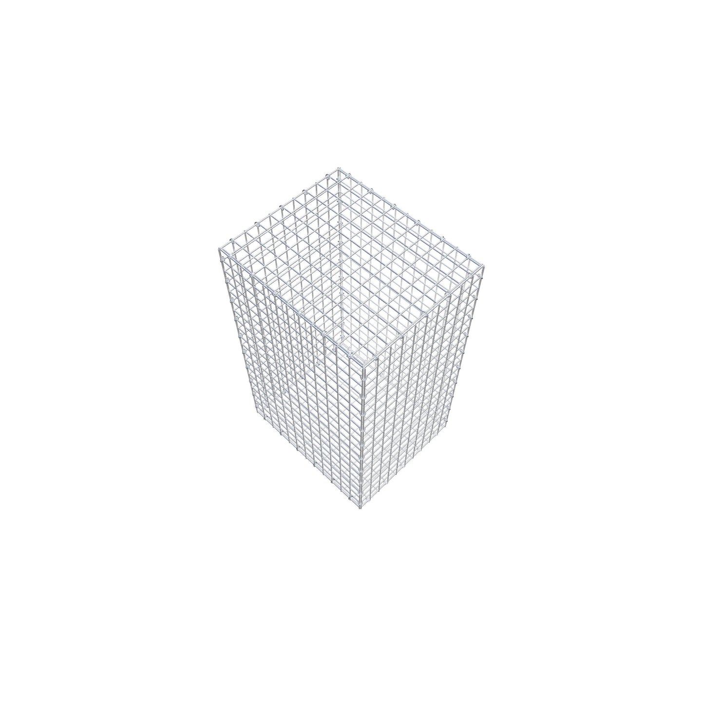 Gavión 100 cm x 60 cm x 50 cm (L x A x P), malla 5 cm x 5 cm, anillo en C