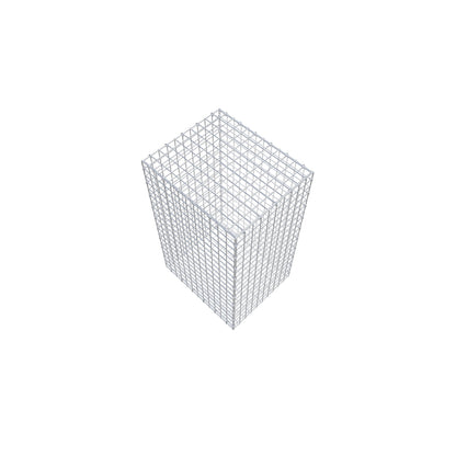 Gavión 100 cm x 60 cm x 50 cm (L x A x P), malla 5 cm x 5 cm, anillo en C