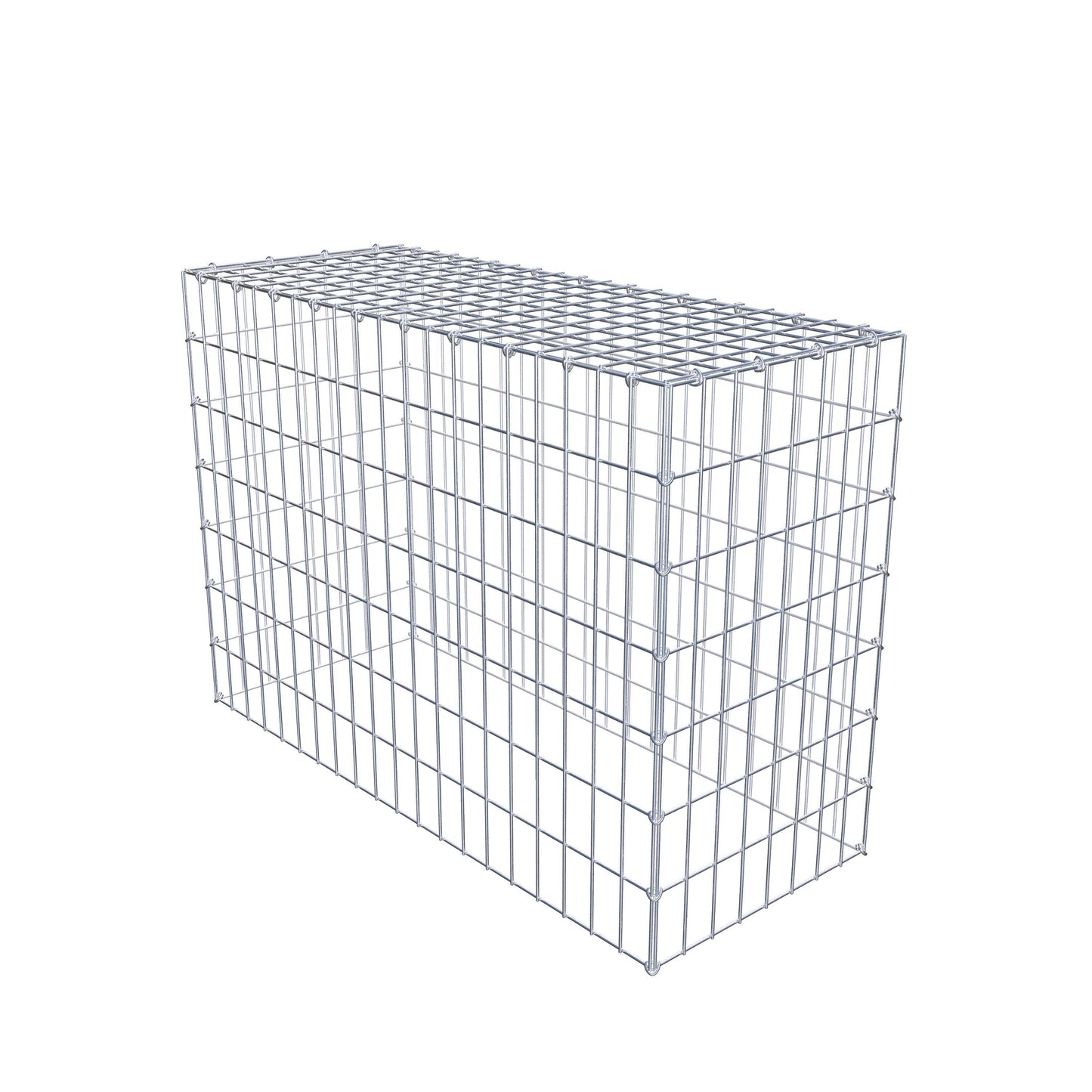 Gavión complementario de tipo 3 100 cm x 70 cm x 40 cm (largo x alto x fondo), malla 5 cm x 10 cm, anillo en C