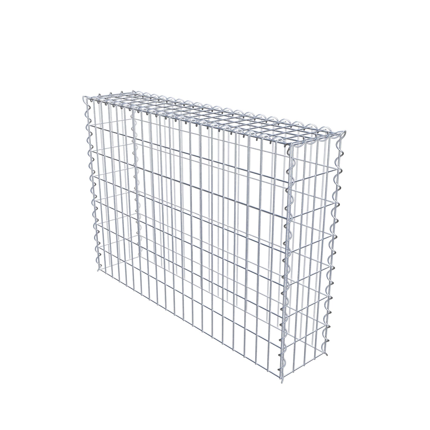 Gabion rapporté type 3 100 cm x 70 cm x 20 cm (L x H x P), mailles 5 cm x 10 cm, spirale