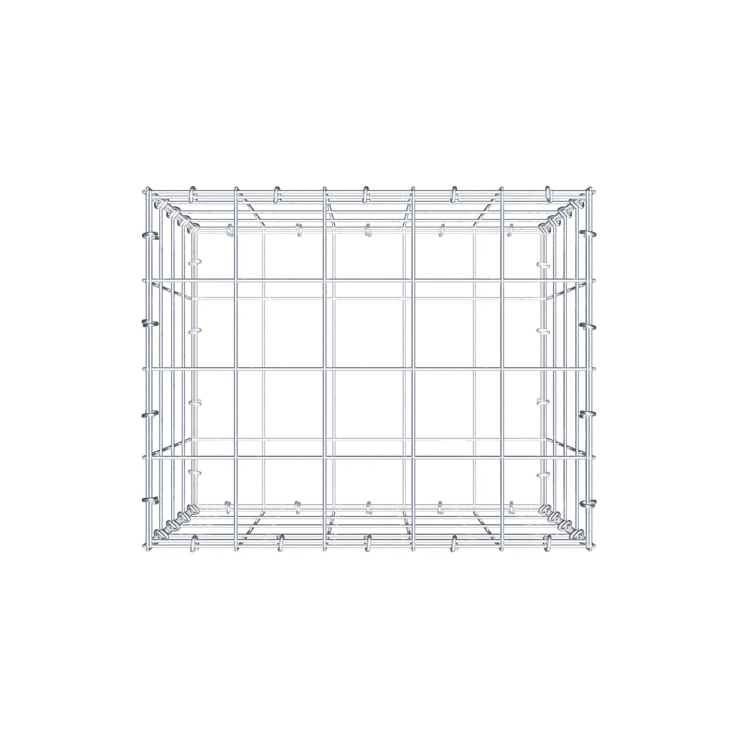 Schanskorf 50 cm x 40 cm x 40 cm (L x H x D), maaswijdte 10 cm x 10 cm, C-ring