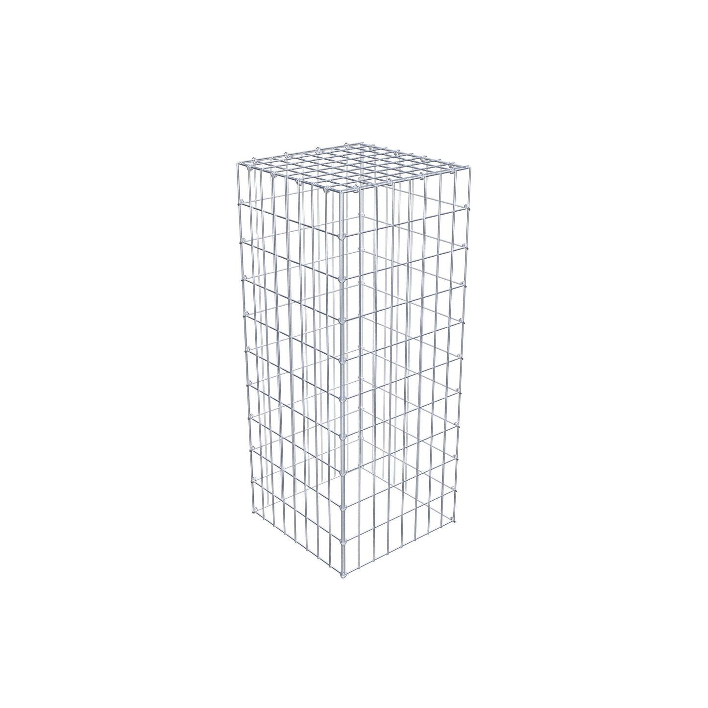 Gavión complementario de tipo 3 100 cm x 40 cm x 40 cm (largo x alto x fondo), malla 5 cm x 10 cm, anillo en C
