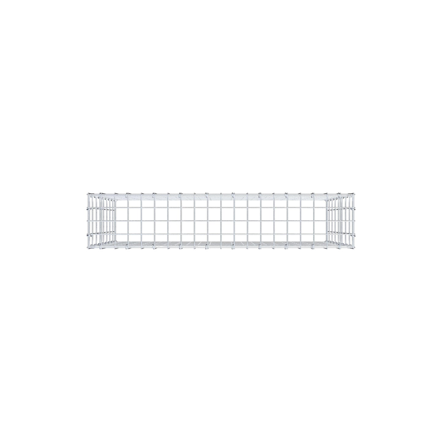 Gavión complementario de tipo 3 100 cm x 80 cm x 20 cm (largo x alto x fondo), malla 5 cm x 10 cm, anillo en C