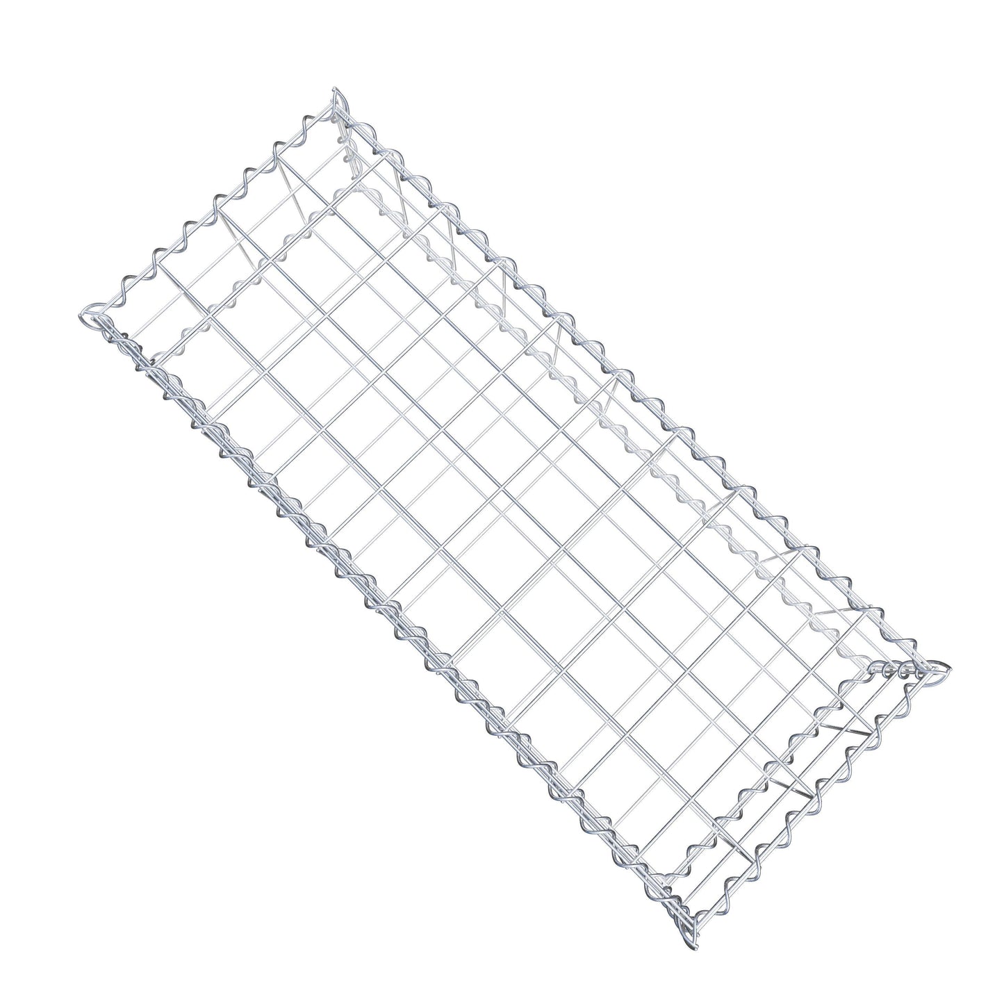 Gavión 100 cm x 20 cm x 40 cm (largo x alto x fondo), malla 10 cm x 10 cm, en espiral