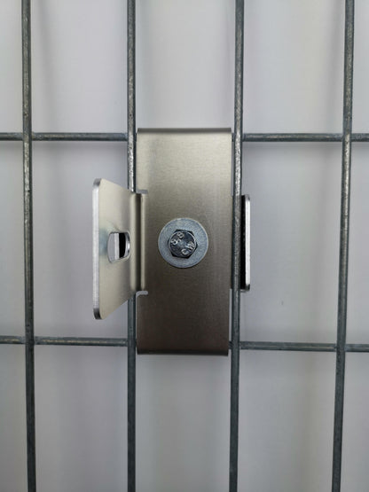 Klemme med hegnsholder maskestørrelse 5 x 10 cm, aluminium