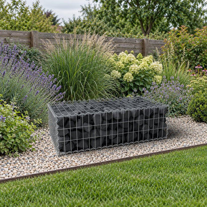 Gabion 100 cm x 30 cm x 50 cm (L x H x P), mailles 5 cm x 10 cm, spirale