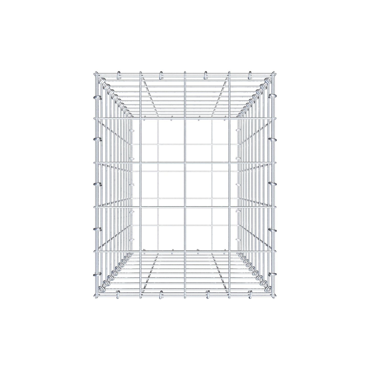 Gabião 100 cm x 40 cm x 50 cm (C x A x P), malhagem 10 cm x 10 cm, anel C