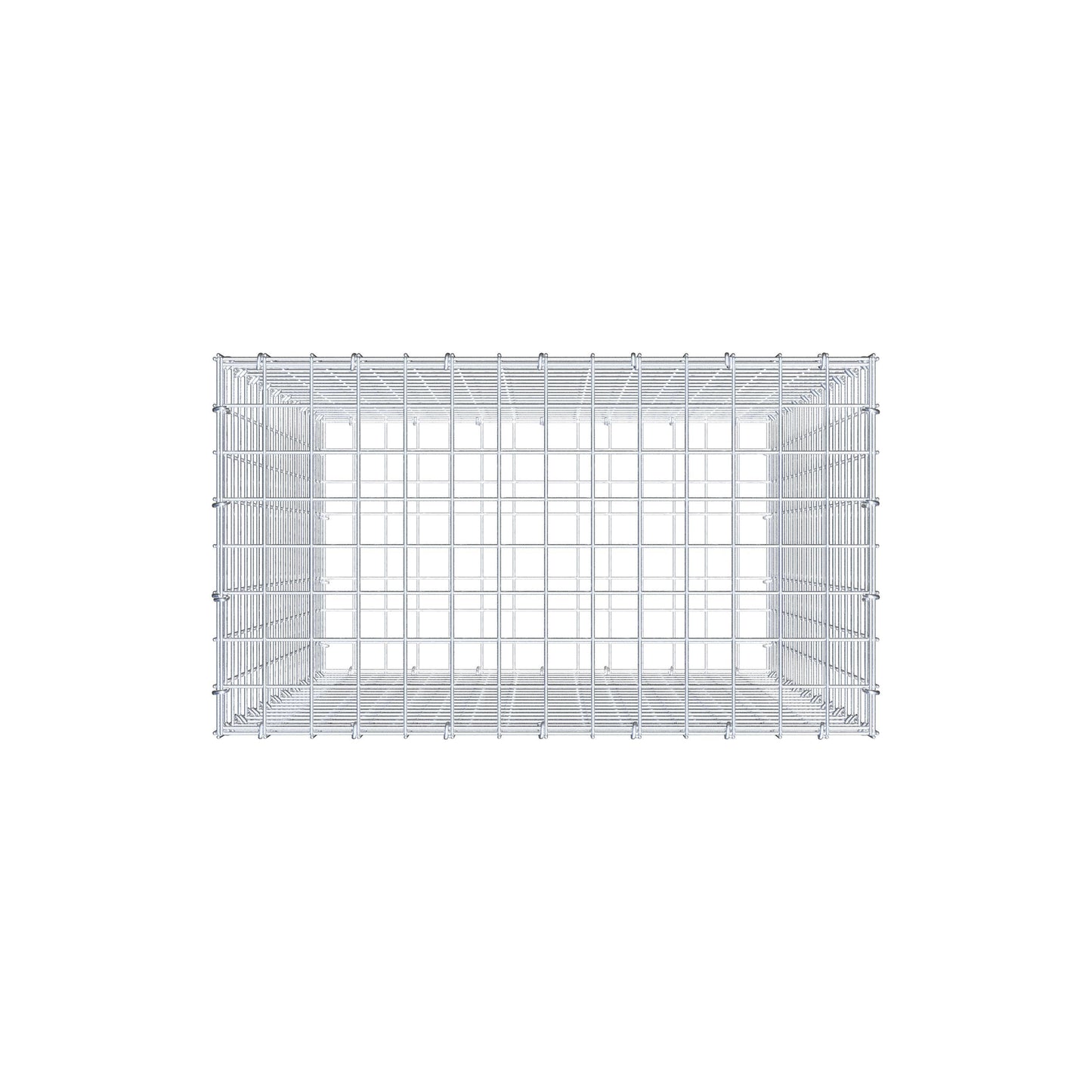 Schanskorf 100 cm x 70 cm x 40 cm (L x H x D), maaswijdte 5 cm x 5 cm, C-ring
