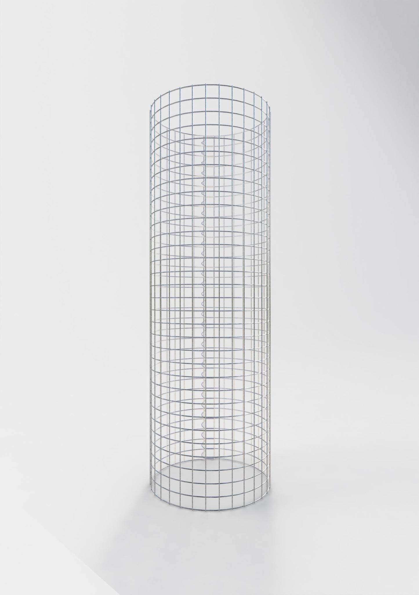 Columna de gaviones redonda 52 cm de diámetro, 160 cm de altura, malla 5 cm x 5 cm