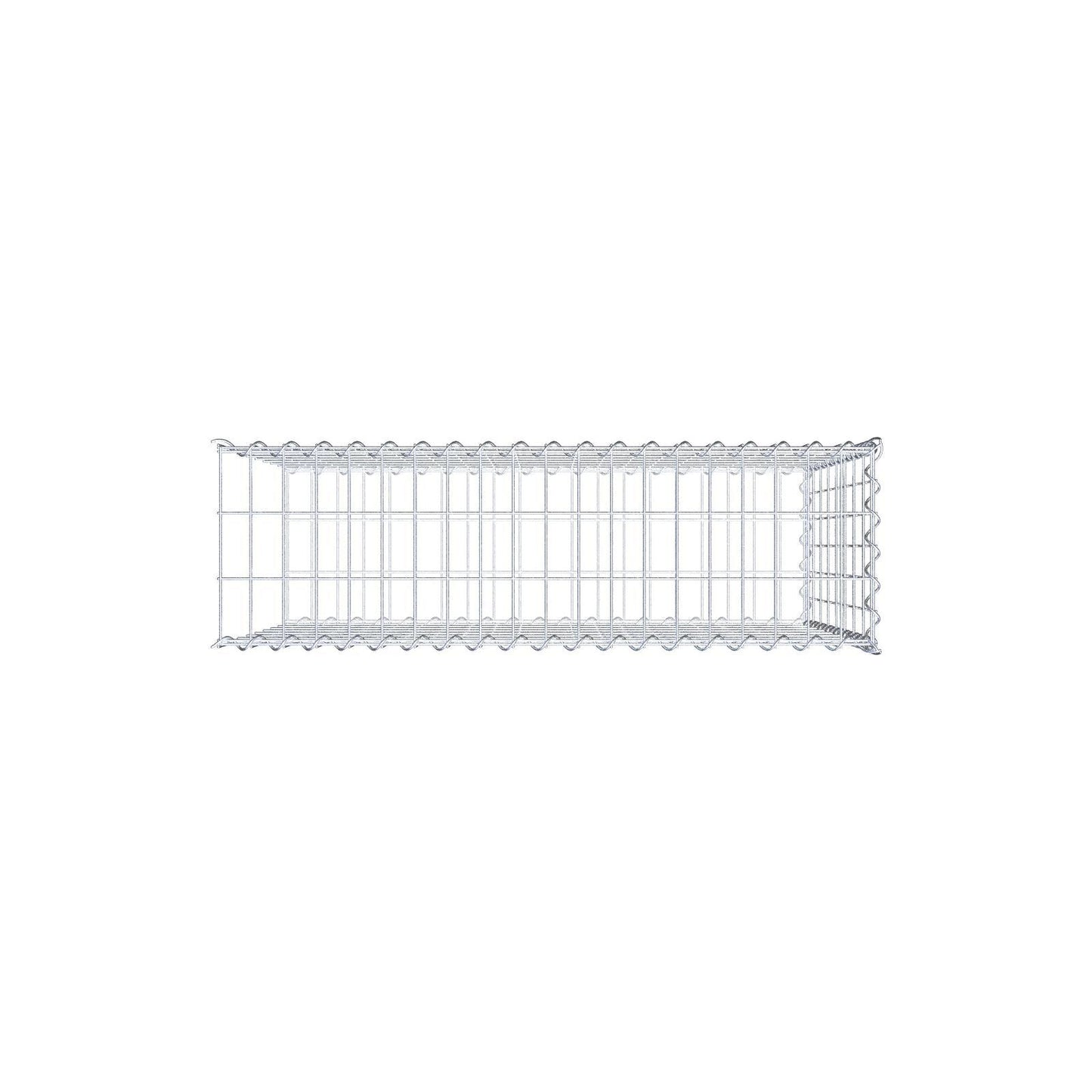 Gabião tipo 2 100 cm x 80 cm x 30 cm (C x A x P), malhagem 5 cm x 10 cm, espiral