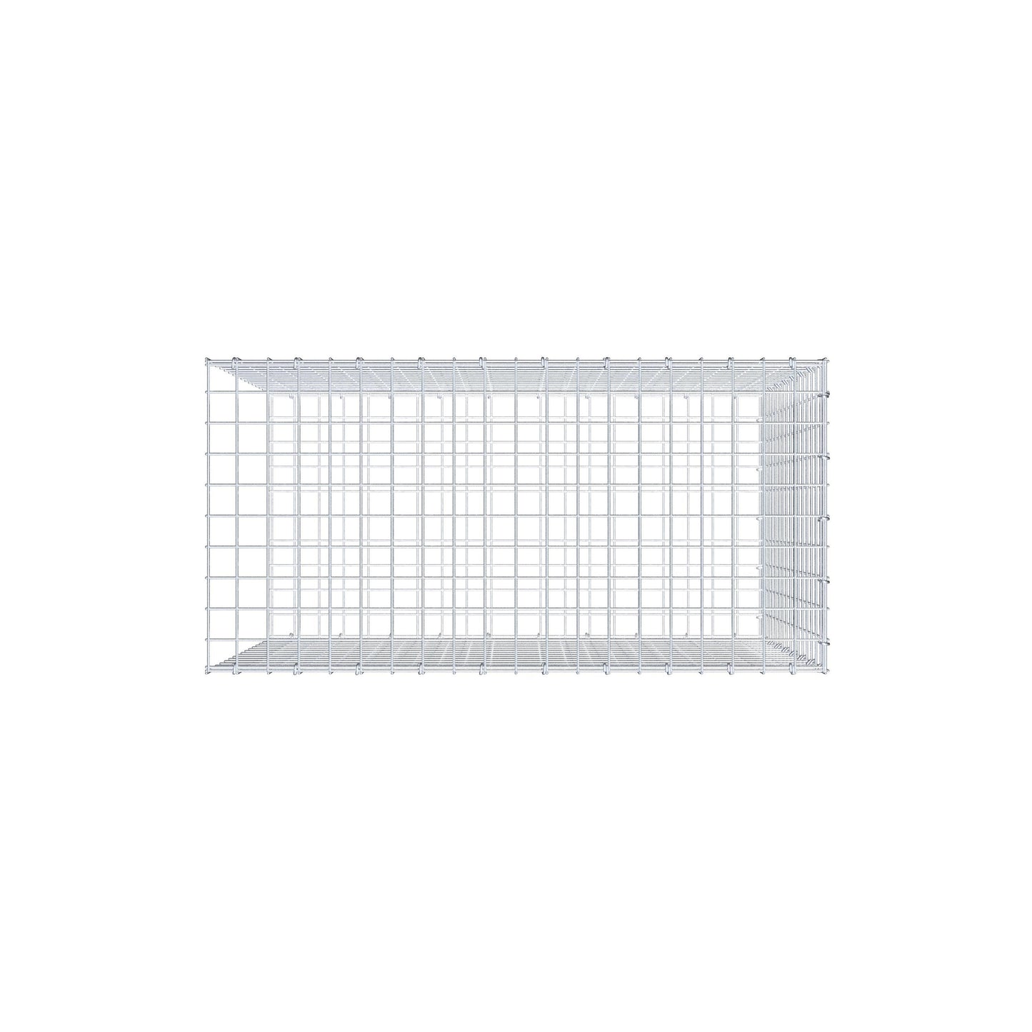 Gavión adicional tipo 2 100 cm x 80 cm x 50 cm (L x A x P), malla 5 cm x 5 cm, anillo en C