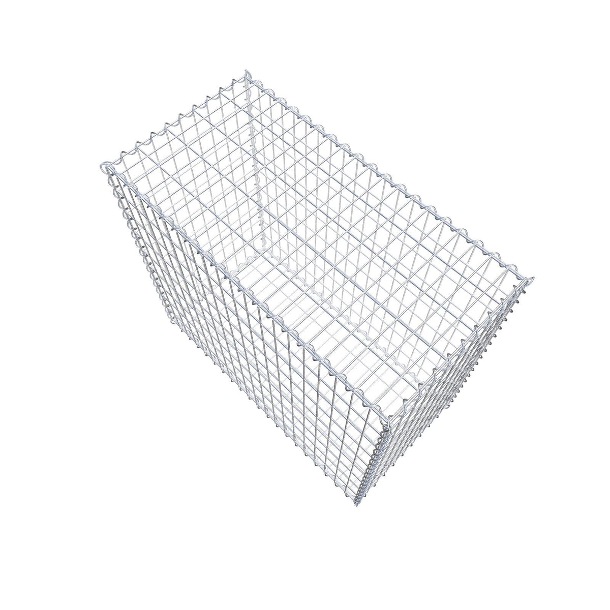 Gabbione 100 cm x 90 cm x 50 cm (L x H x P), maglia 5 cm x 10 cm, spirale