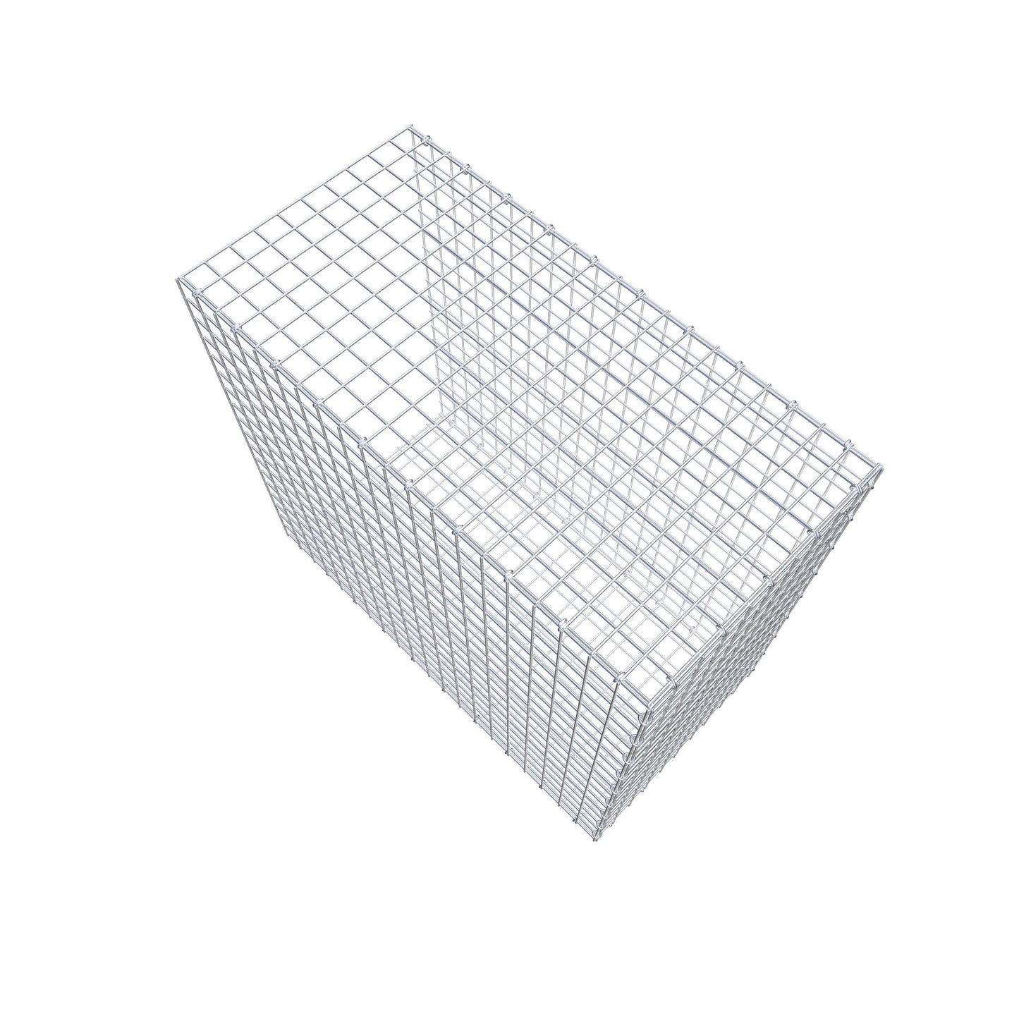 Gavión complementario de tipo 2 100 cm x 90 cm x 50 cm (largo x alto x fondo), malla 5 cm x 5 cm, anillo en C