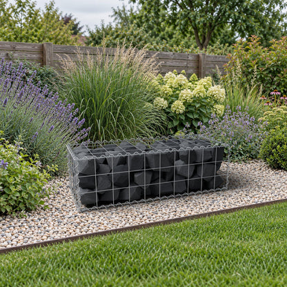 Gabbione 100 cm x 30 cm x 40 cm (L x H x P), maglia 10 cm x 10 cm, spirale