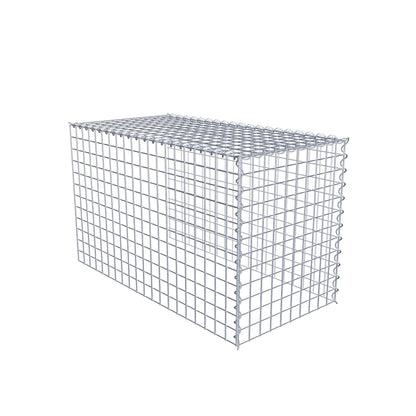 Add-on schanskorf type 4 100 cm x 60 cm x 50 cm (L x H x D), maaswijdte 5 cm x 5 cm, spiraalvormig