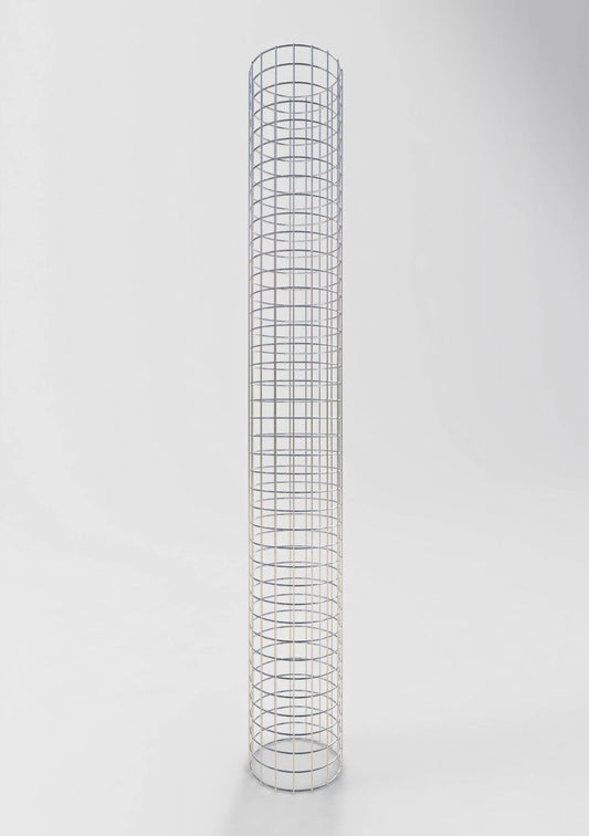 Schanskorfzuil, rond, thermisch verzinkt, 27 cm diameter, 200 cm hoogte, MW 5 cm x 5 cm