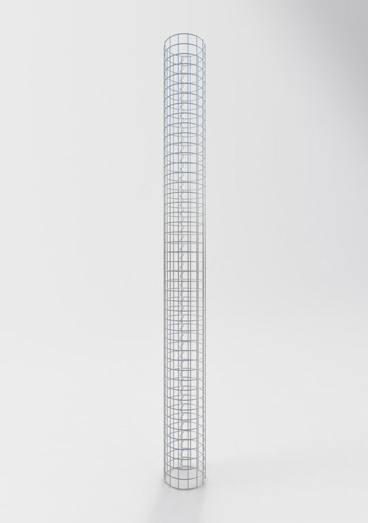 Gabion column around 22 cm diameter, 230 cm height, mesh size 5 cm x 5 cm