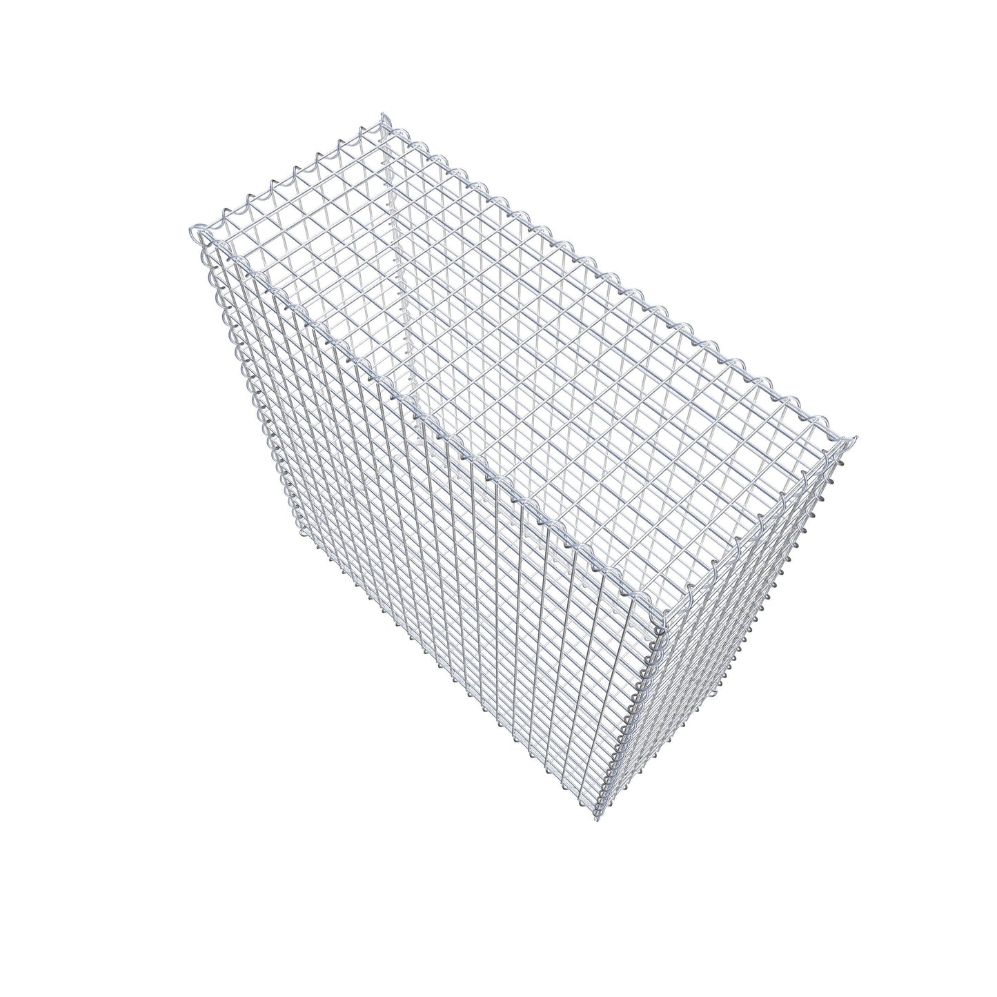 Gavión 100 cm x 100 cm x 40 cm (largo x alto x fondo), malla 5 cm x 5 cm, en espiral