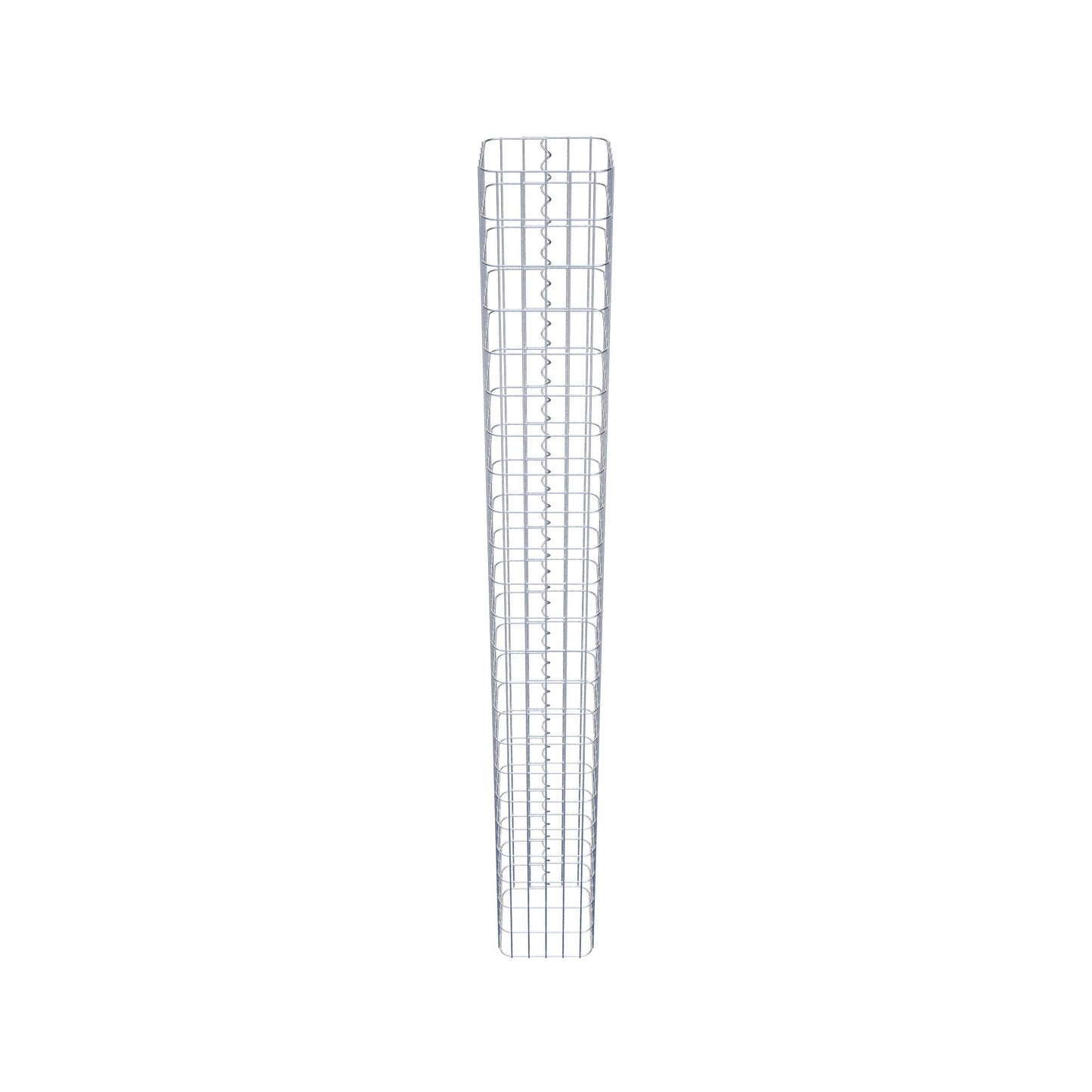 Gabionsøjle firkantet 27 cm x 27 cm, 230 cm høj, MW 5 cm x 10 cm
