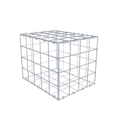 Schanskorf 50 cm x 40 cm x 40 cm (L x H x D), maaswijdte 10 cm x 10 cm, C-ring
