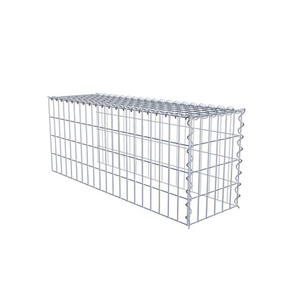 Anbaugabione Typ 4 100 cm x 40 cm x 30 cm (L x H x T), Maschenweite 5 cm x 10 cm, Spirale