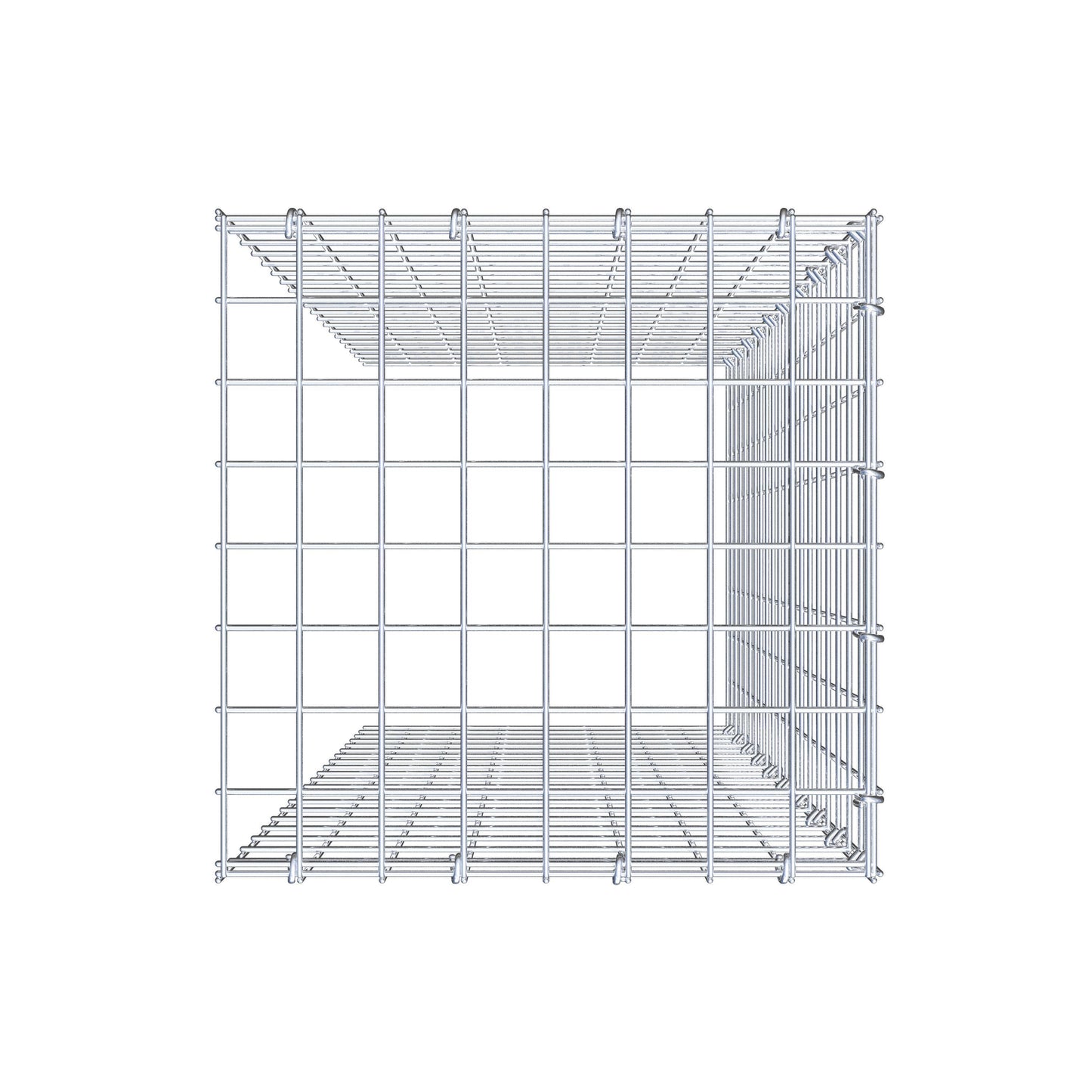 Extra gabion typ 4 100 cm x 40 cm x 40 cm (L x H x D), maskstorlek 5 cm x 5 cm, C-ring