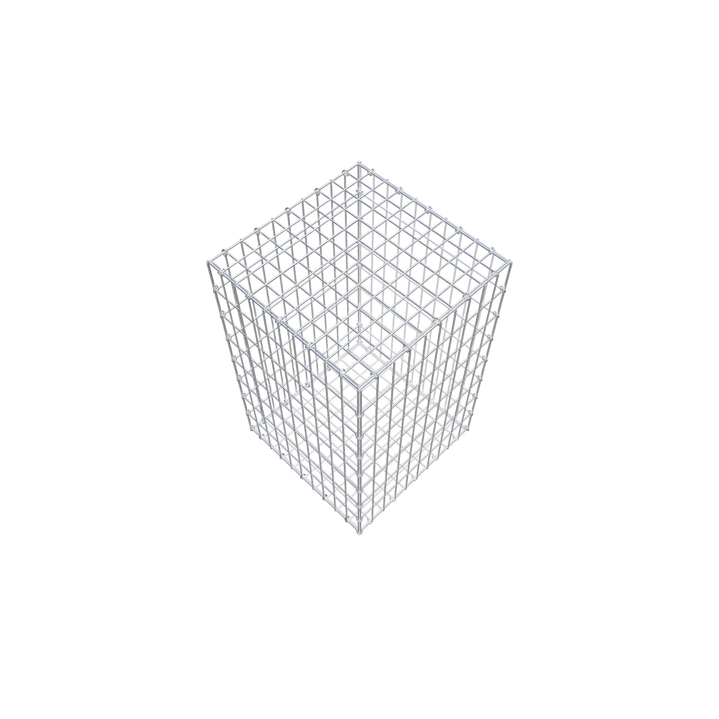 Gabion 80 cm x 50 cm x 50 cm (L x H x P), mailles 5 cm x 10 cm, anneau en C