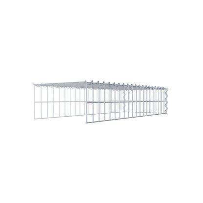 Grown-on gabion type 4 100 cm x 20 cm x 40 cm (L x H x D), mesh size 5 cm x 10 cm, spiral